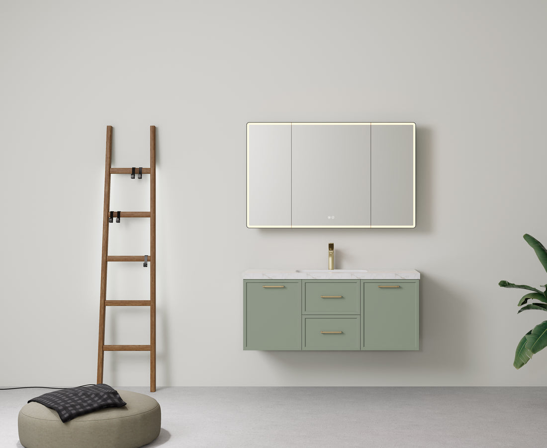 Kingsley Federation Wall Hung PVC Cabinet Oak Grey