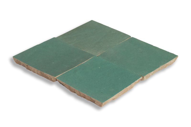 Medina Jade Green Moroccan Zellige Square Tile