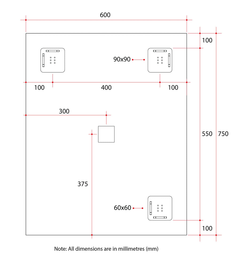 JS6075HND Rectangle Polished Edge Mirror with Demister
