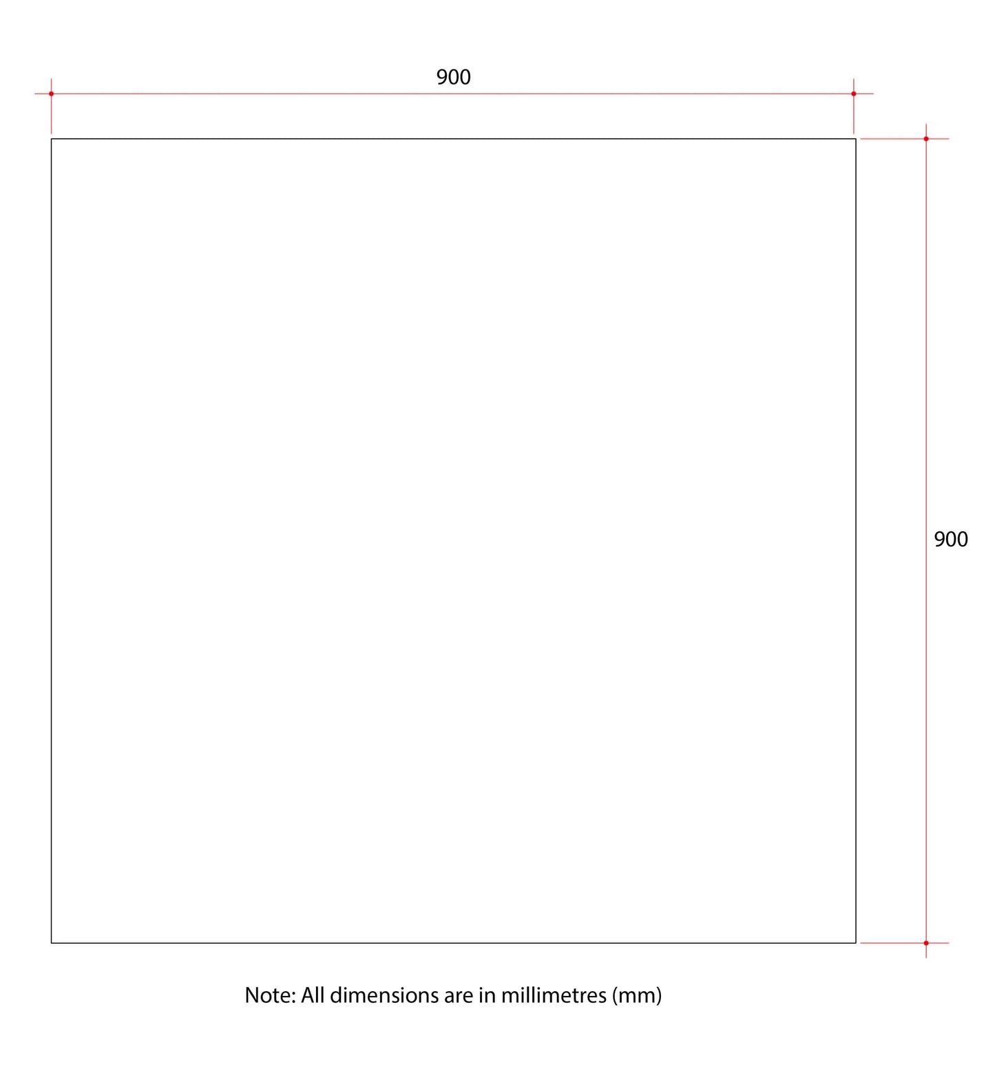 JS9090GT Rectangle Polished Edge Mirror