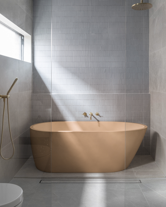 Juno Freestanding Bathtub (Pastel Peach)