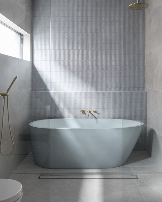 Juno Freestanding Bathtub (Powder Blue)