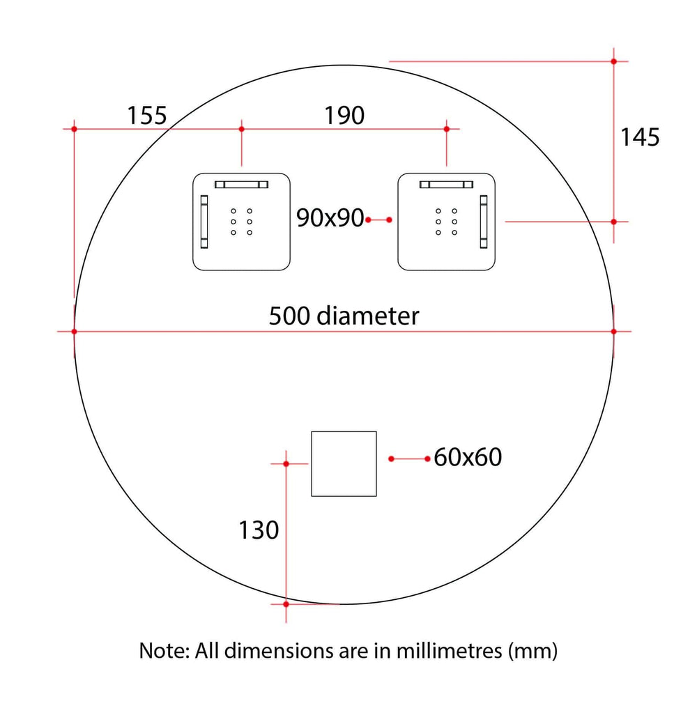 KR5050HN Round 18mm Bevel Edge Mirror