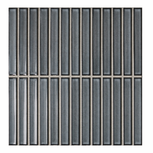 KYOTO DARK GREY JAPANESE LOOK KIT KAT MOSAIC TILE