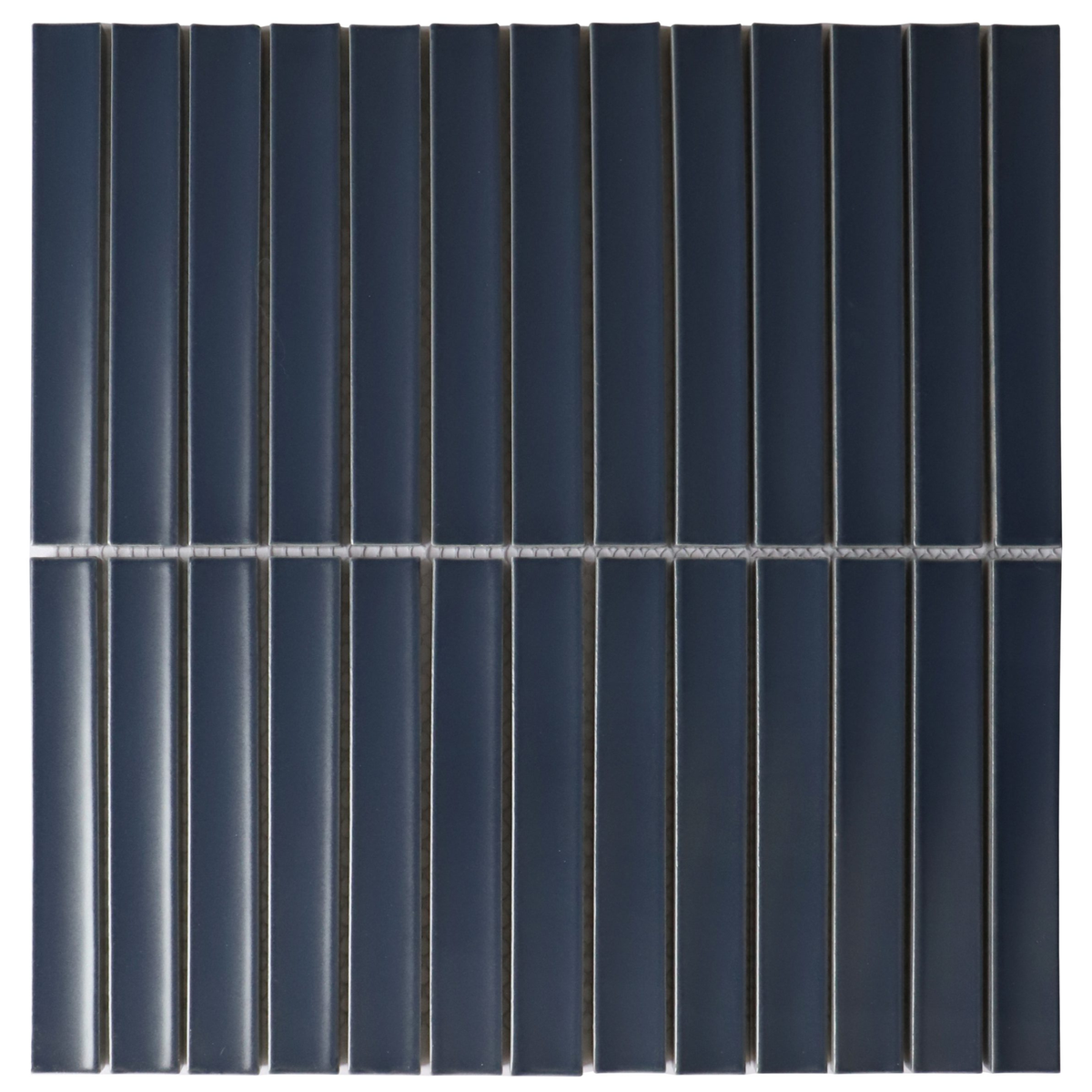 Kyoto Midnight Blue Japanese Look Kit Kat Mosaic Tile — Ceramic, Rectangle, Kit Kat & Finger