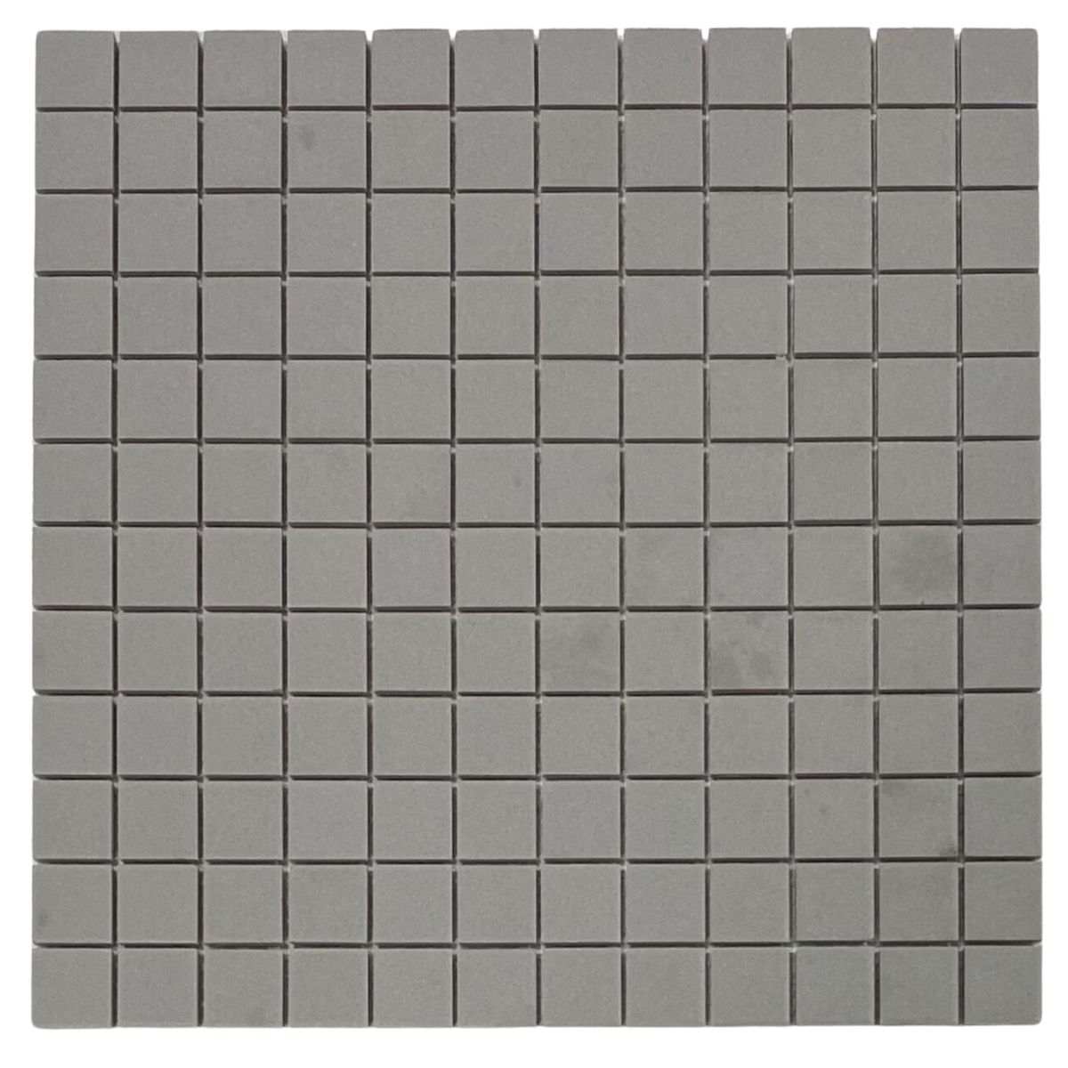 Kyoto Grey Unglazed Japanese Look Square Mosaic Tile — Speckle Grey, Ceramic