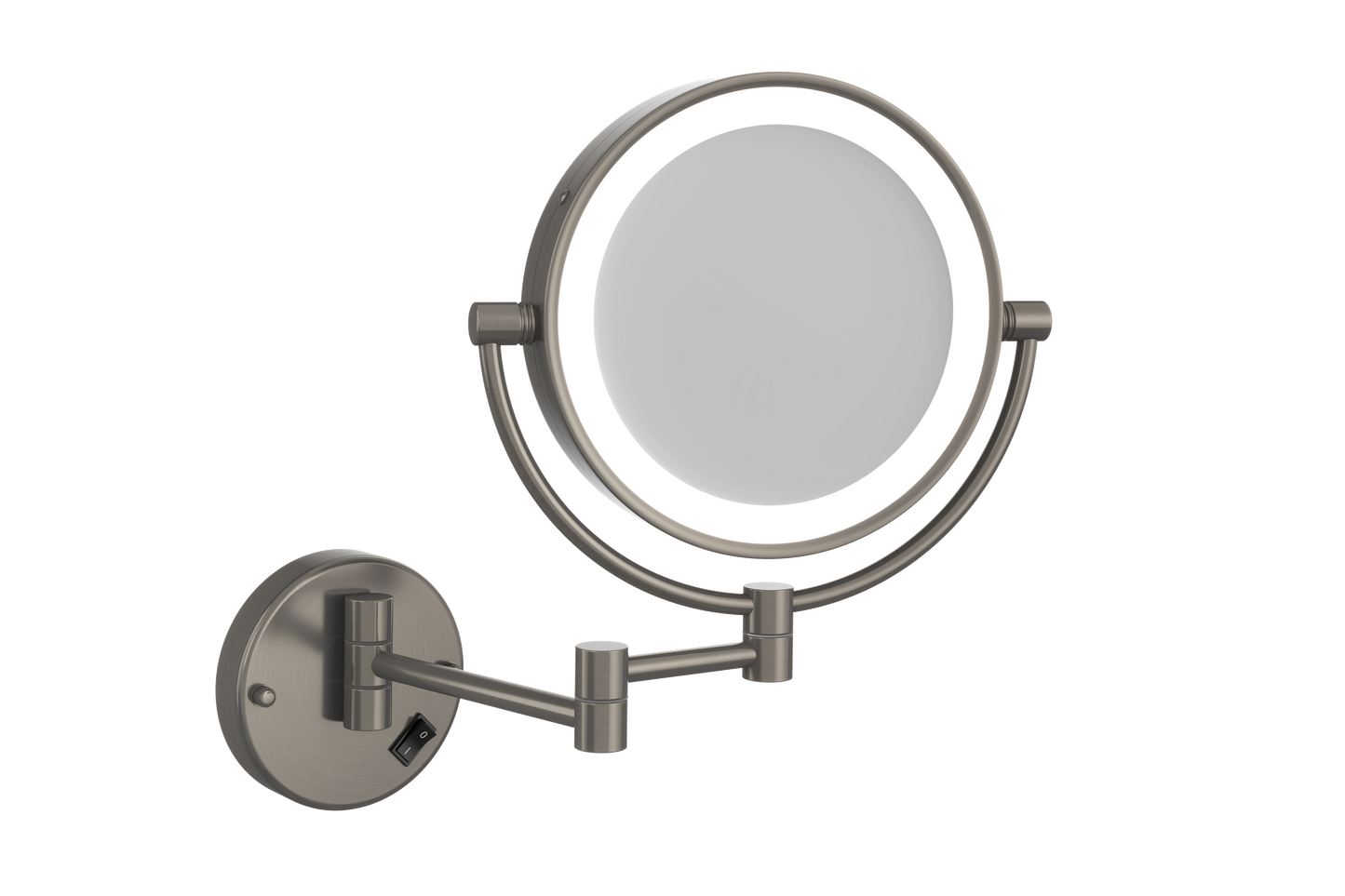 L155CSMCBN 1&5x Magnification Brushed Nickel Mirror with Light