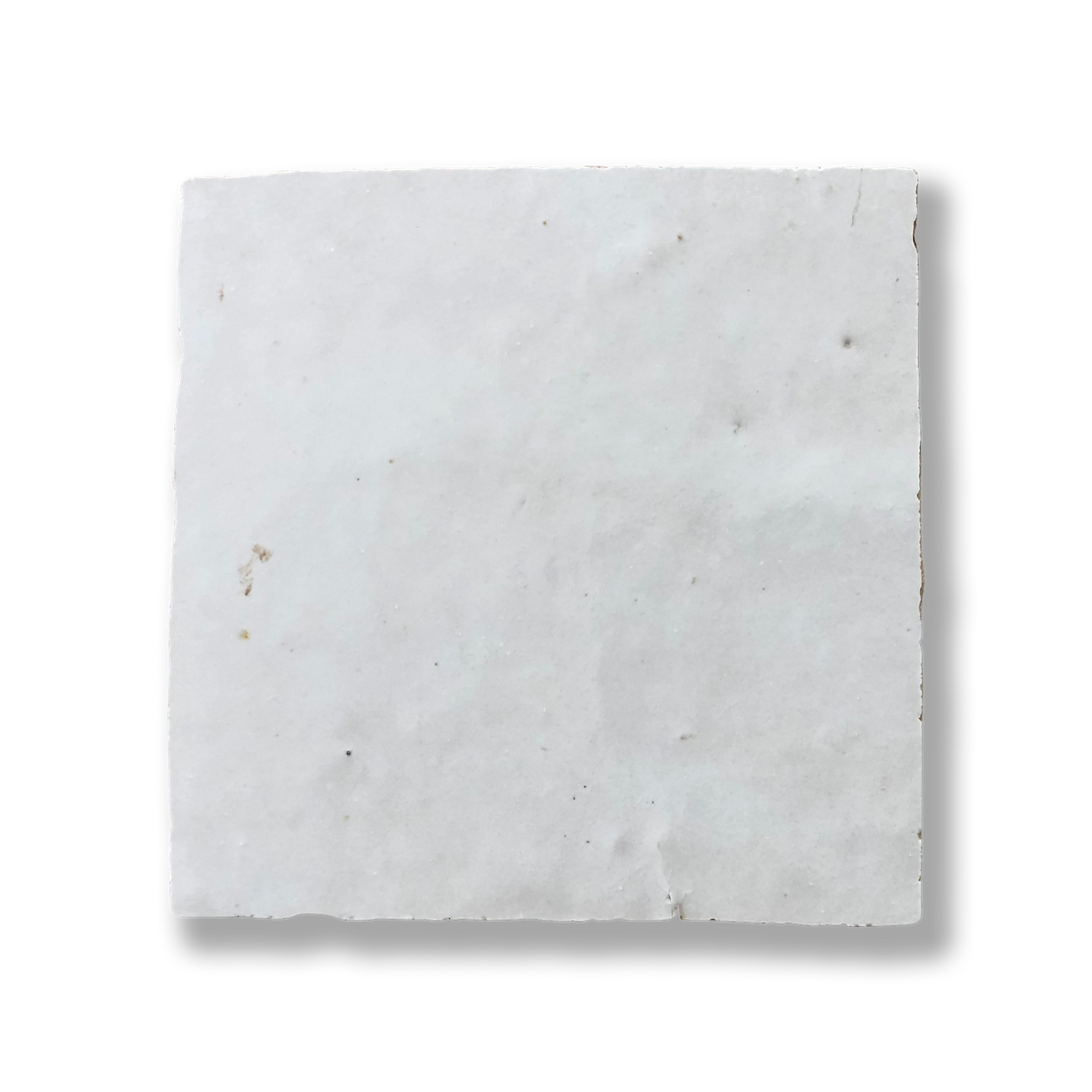 Medina White Lily Moroccan Zellige Square Tile