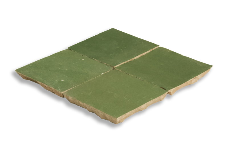 Medina Lime Green Moroccan Zellige Square Tile