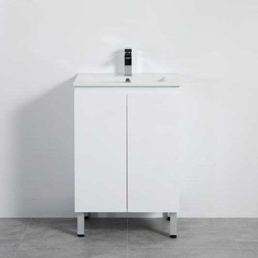 Alpha Ensuite Free Standing PVC Vanity Ensuite Gloss White LK-AL63L