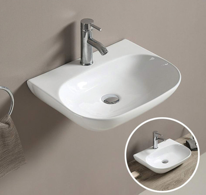 Ellips Fine Ceramic Wall Hung Basin LK-ELW500