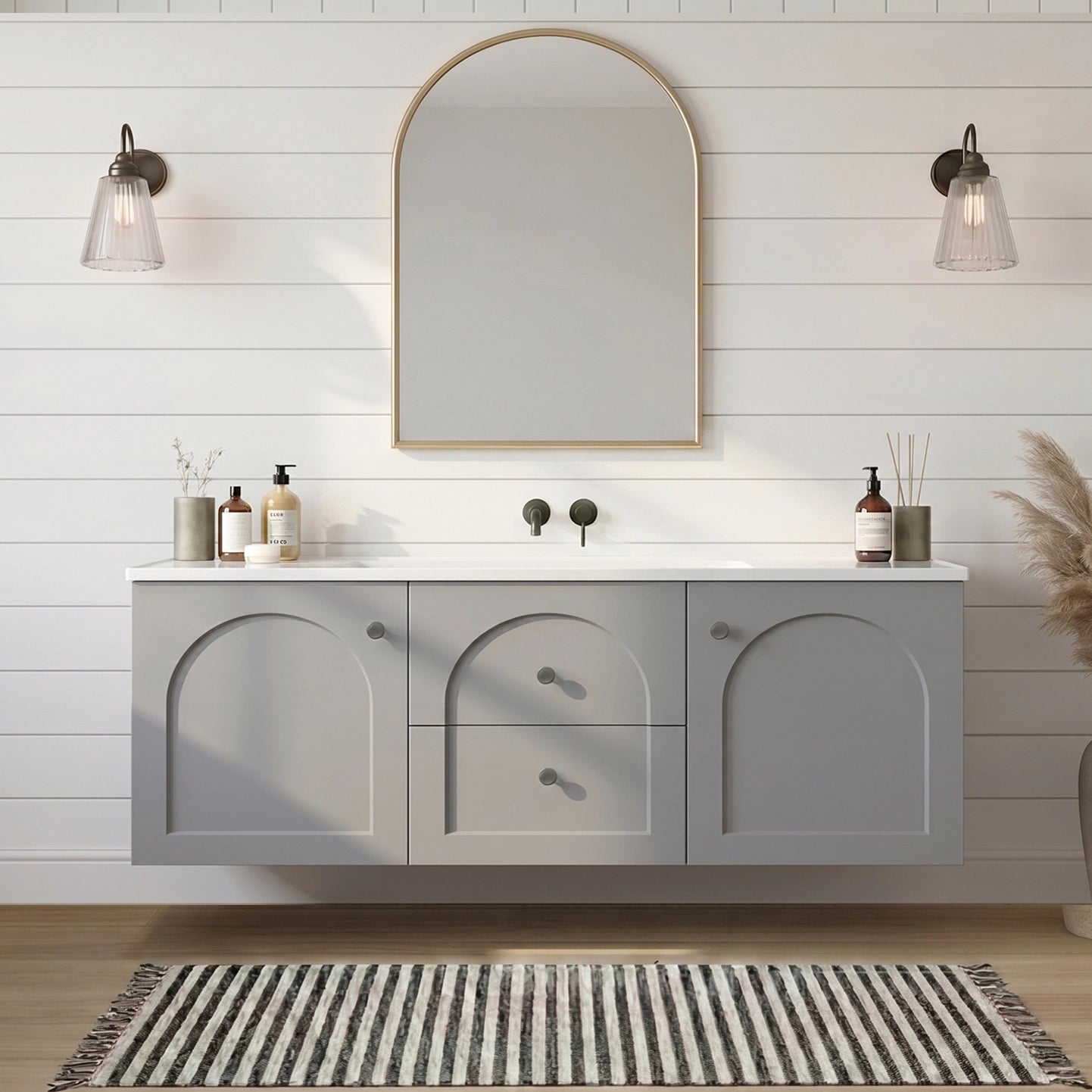 Chester Federation wall hung PVC Cabinet Grey