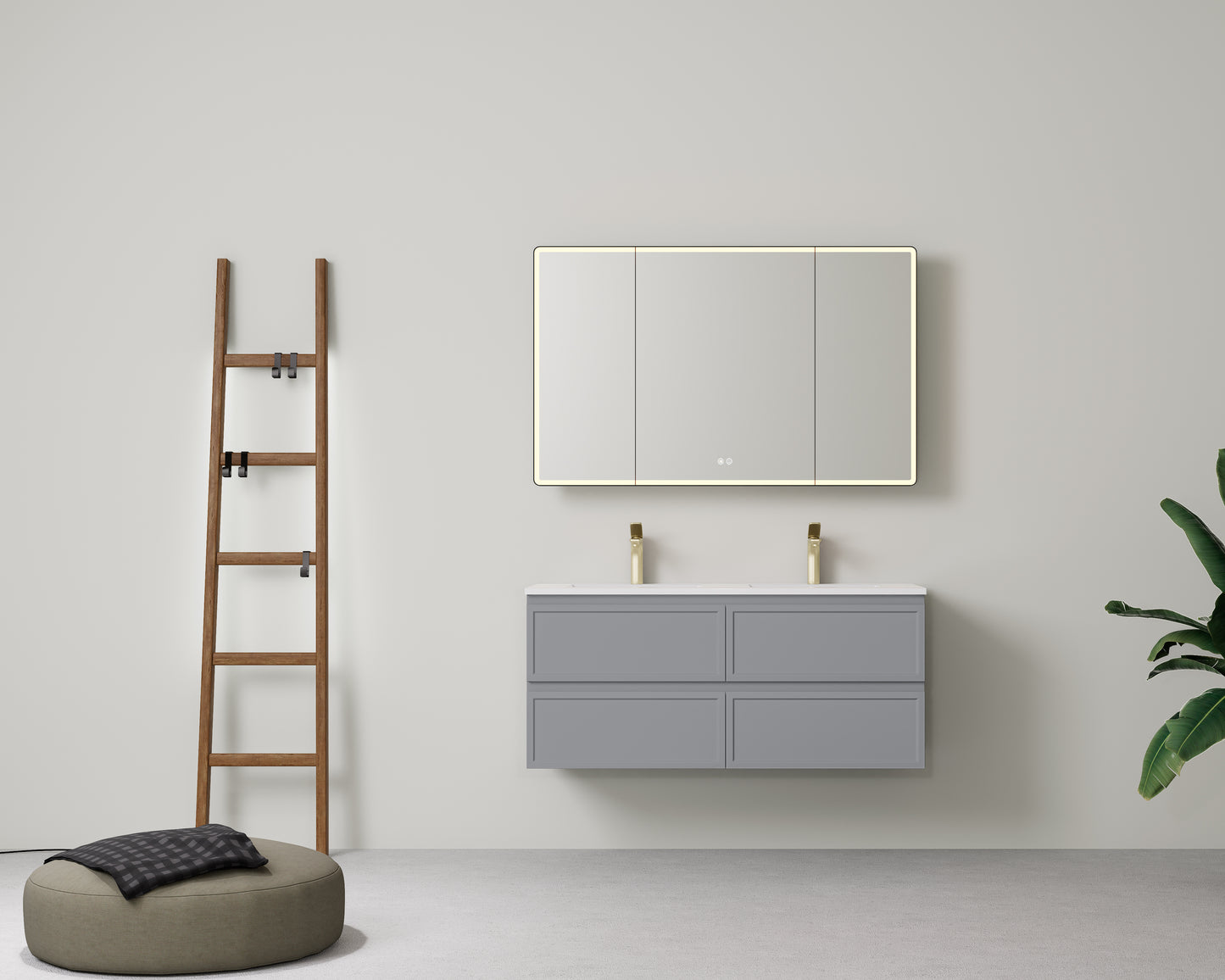 New Hamilton Federation Slim Wall Hung Cabinet Matte Grey LK-FH1221NW-MG