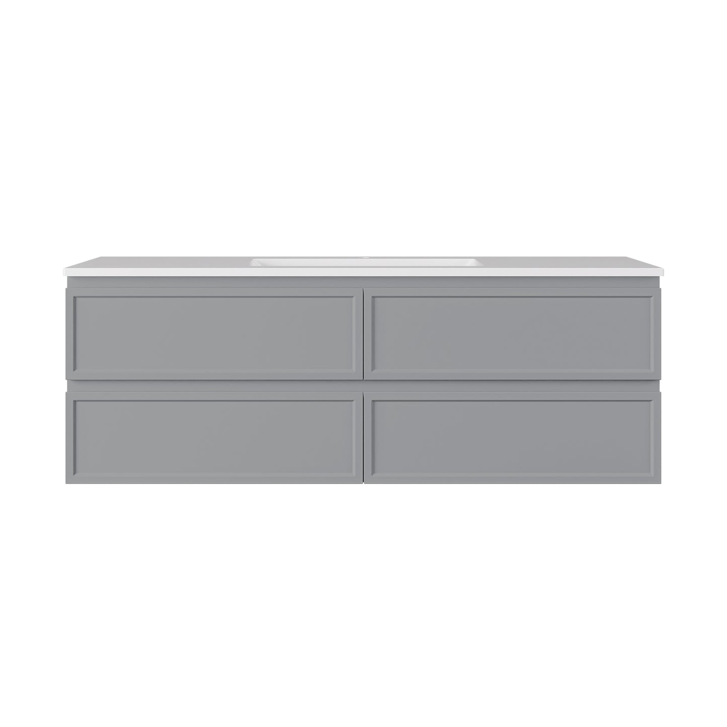 New Hamilton Federation Slim Wall Hung Cabinet Matte Grey LK-FH1521NW-MG