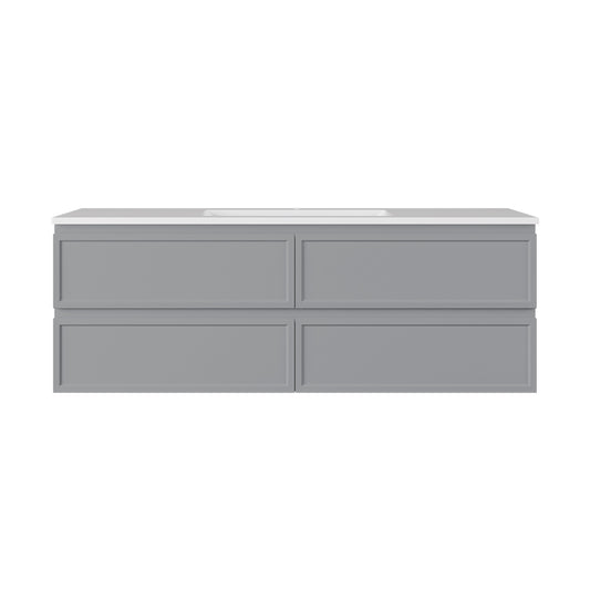 New Hamilton Federation Slim Wall Hung Cabinet Matte Grey LK-FH1521NW-MG