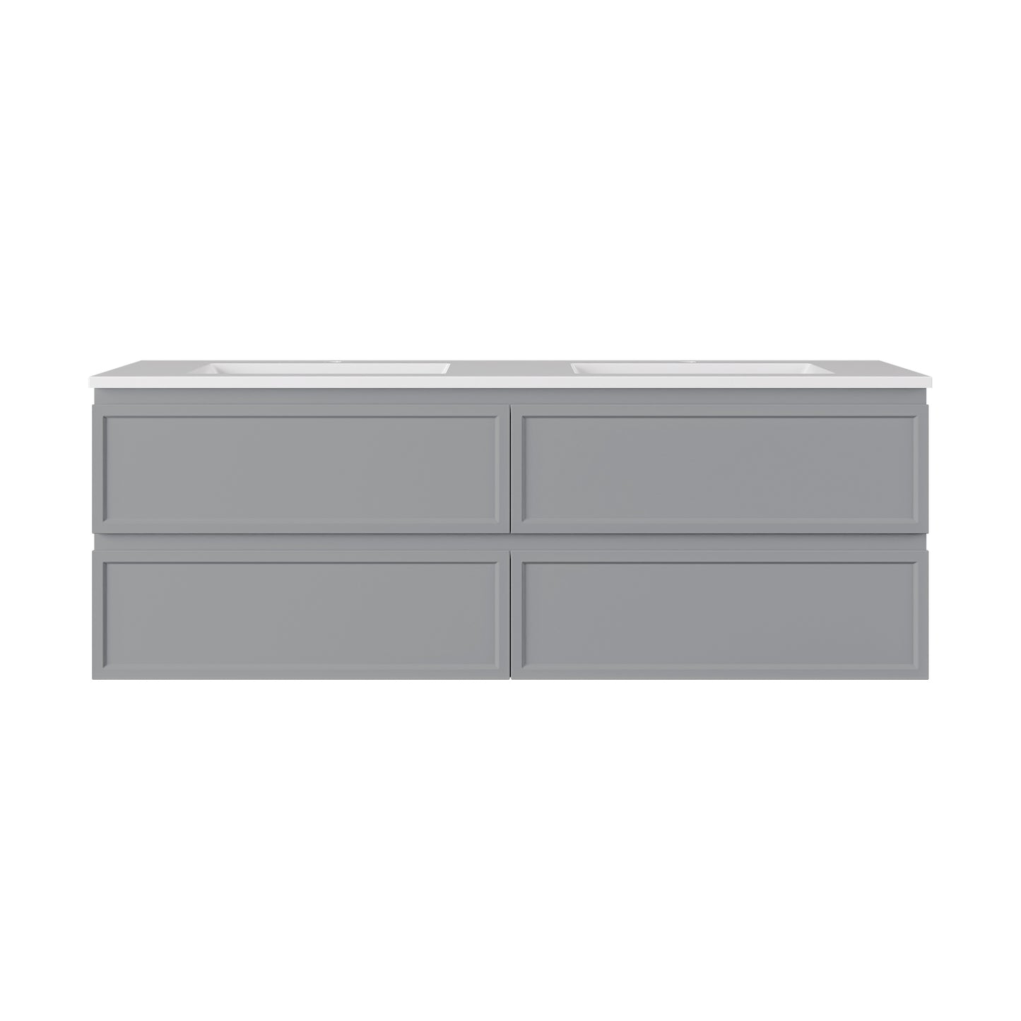 New Hamilton Federation Slim Wall Hung Cabinet Matte Grey LK-FH1521NW-MG