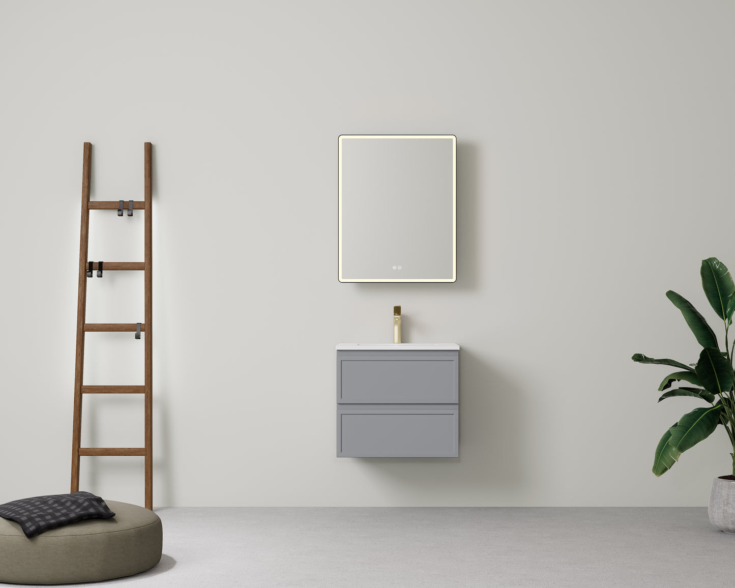 New Hamilton Federation Slim Wall Hung Cabinet Matte Grey LK-FH600NW-MG