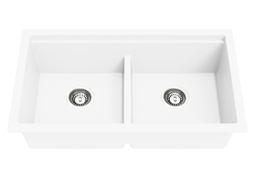 Gabrio Granite Workstation Sink LK-GDKS825 — Matte Black, Granite Composite, Kitchen Sinks