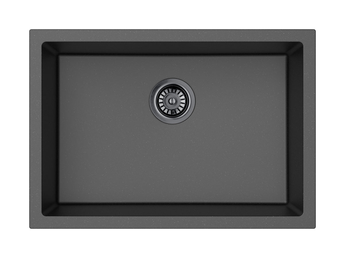 Crete Granite Sink Single Bowl LK-GSKS — Matte Black, Granite Composite, Kitchen Sinks