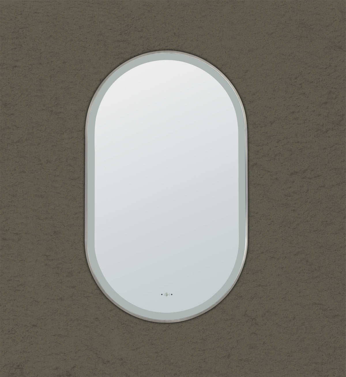 Ellips Framed LED Mirror LK-LFM4590 — GunMetal, LED & Demister Mirrors, Round