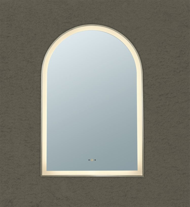 Arco framed LED Mirror LK-LFMAR6090 — Brushed Gold, LED & Demister Mirrors, Arch