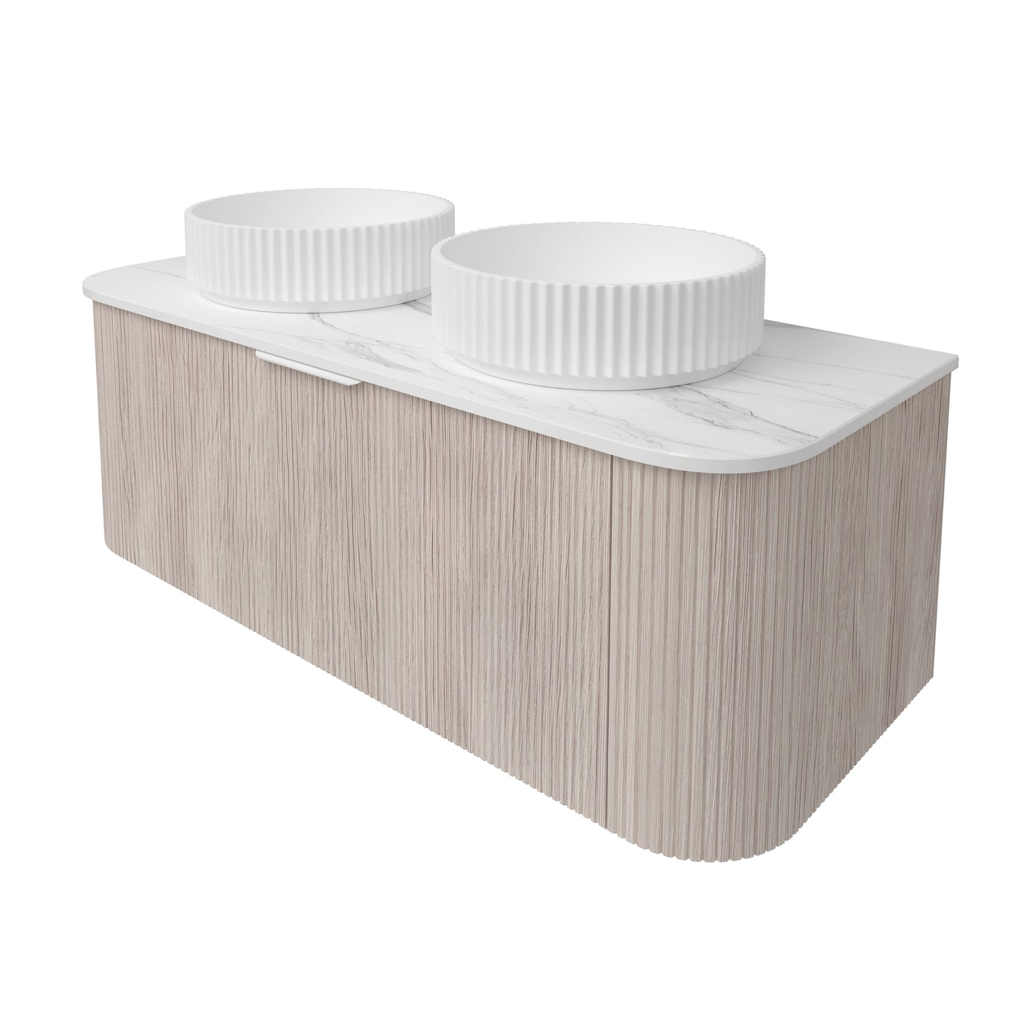 Agena Fluted Wood Grain WH Vanities Coastal Oak LK-MA1200W-CO