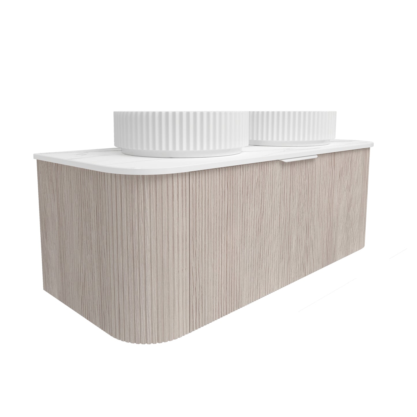 Agena Fluted Wood Grain WH Vanities Coastal Oak LK-MA1200W-CO