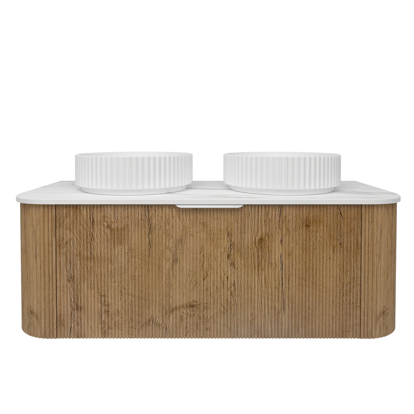 Agena Fluted Wood Grain WH Vanities Prime Oak LK-MA1200W-PO