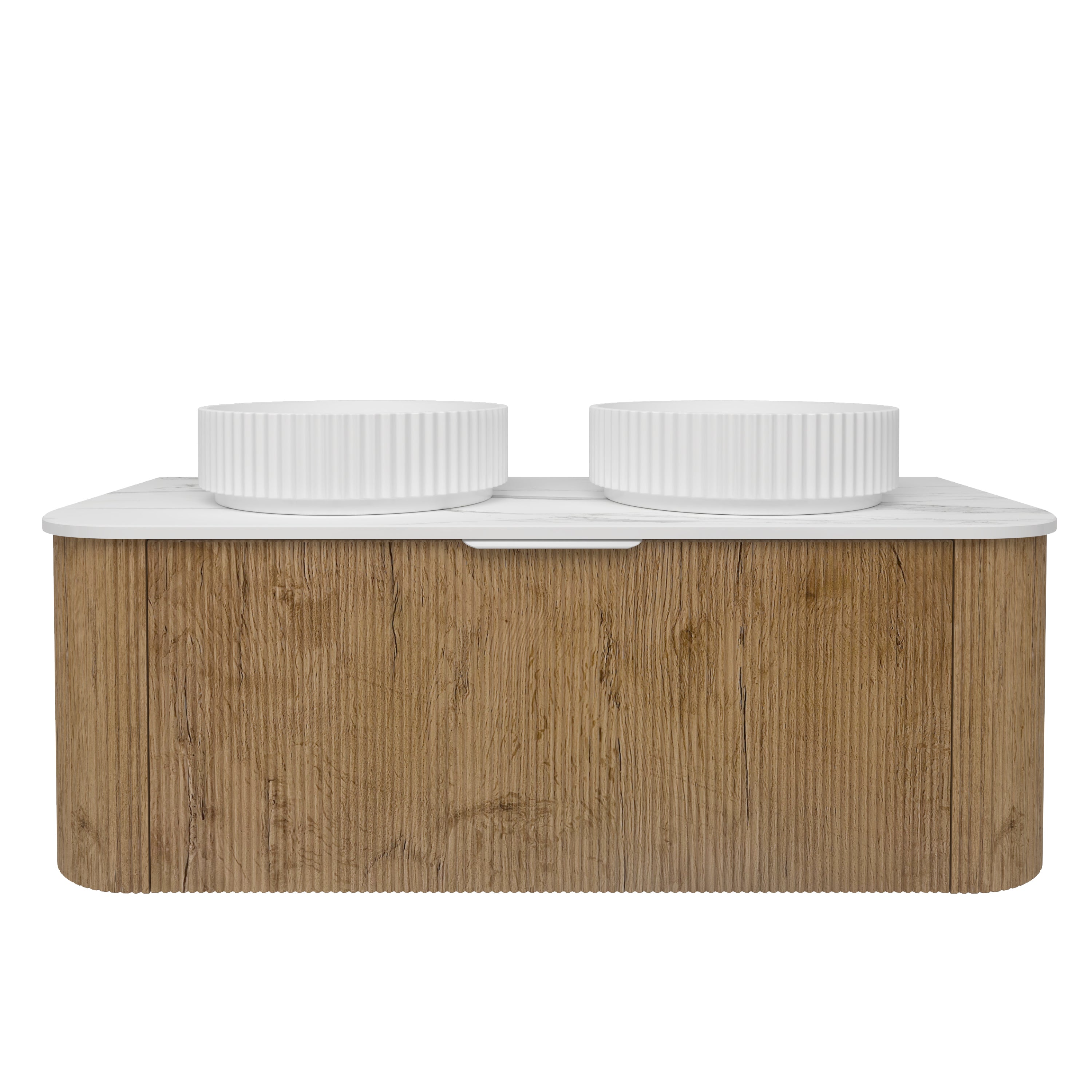 Agena Fluted Wood Grain WH Vanities Prime Oak LK-MA1200W-PO