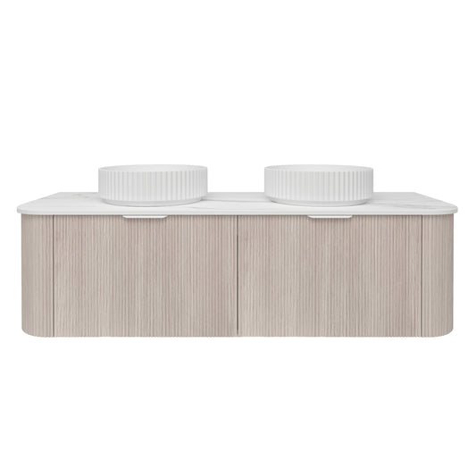 Agena Fluted Wood Grain WH Vanities Coastal Oak LK-MA1500W-CO