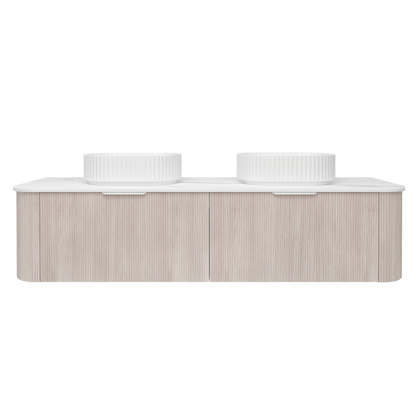 Agena Fluted Wood Grain WH Vanities Coastal Oak LK-MA1800W-CO
