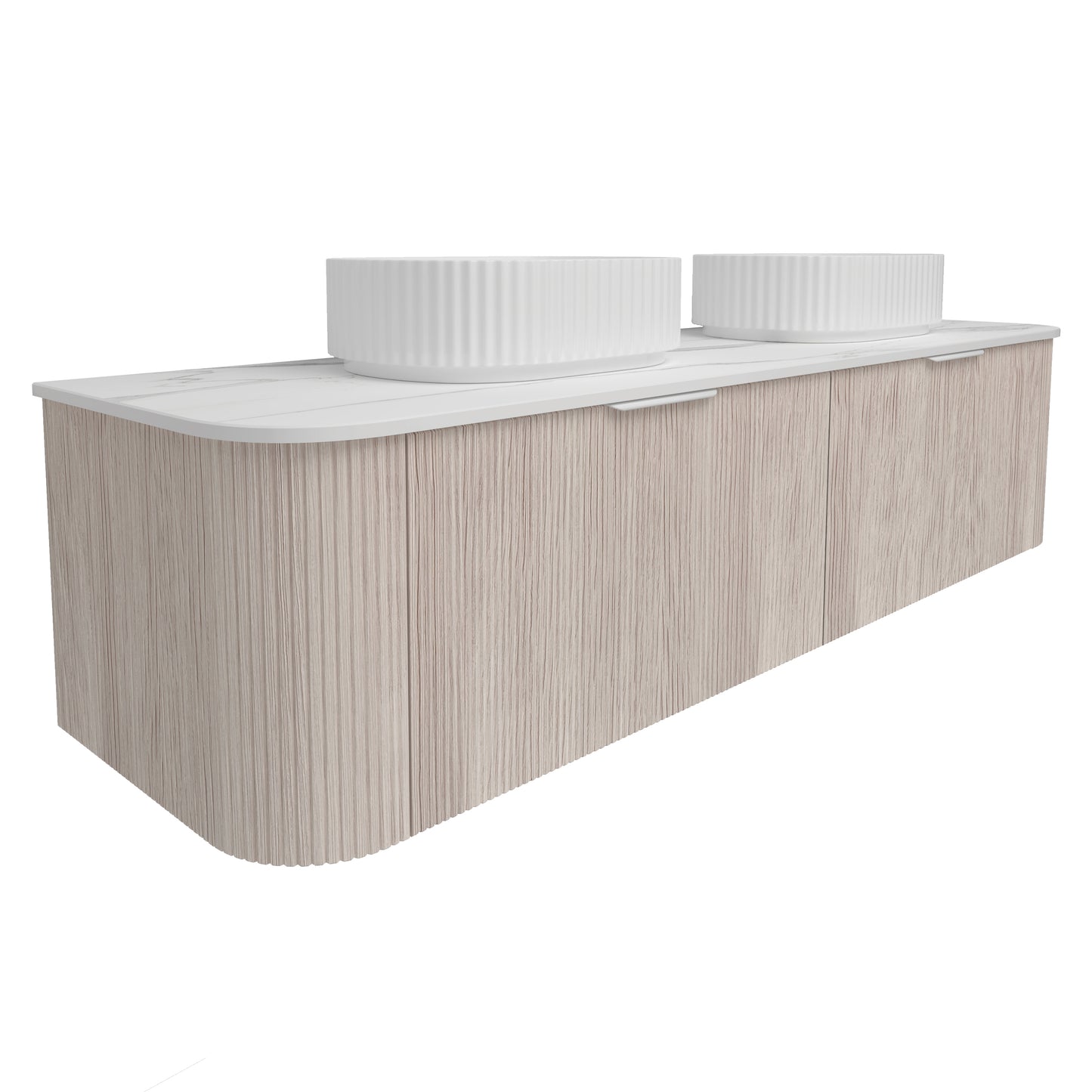 Agena Fluted Wood Grain WH Vanities Coastal Oak LK-MA1800W-CO