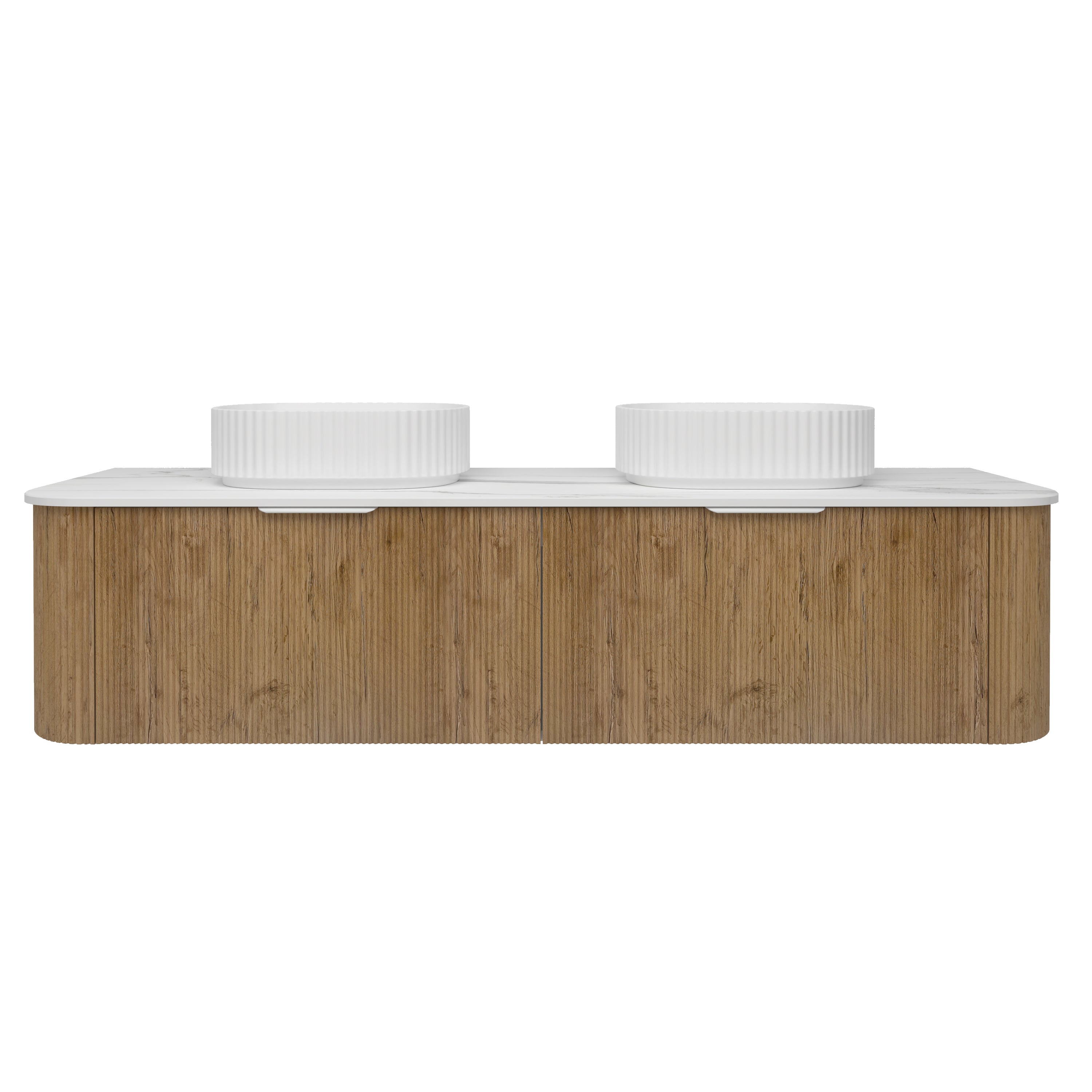 Agena Fluted Wood Grain WH Vanities Prime Oak LK-MA1800W-PO