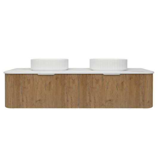 Agena Fluted Wood Grain WH Vanities Prime Oak LK-MA1800W-PO