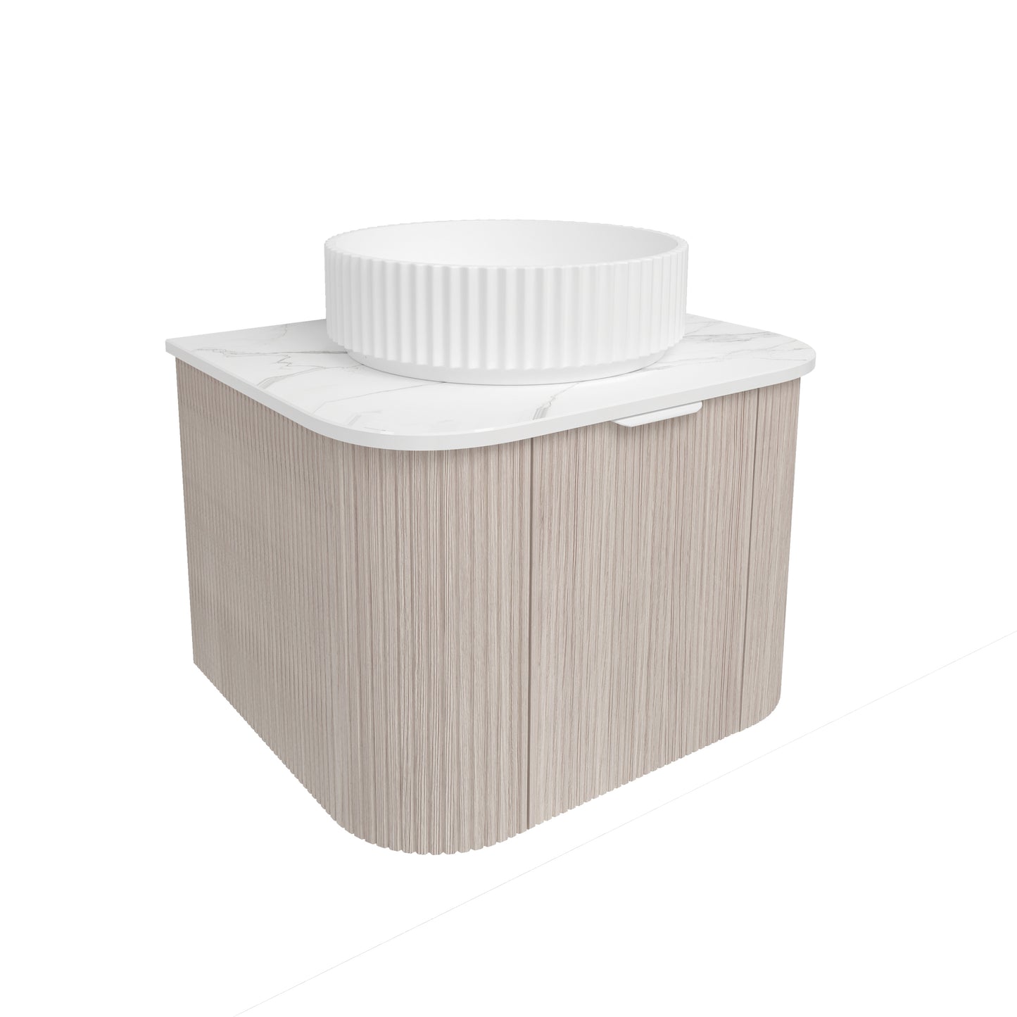 Agena Fluted Wood Grain WH Vanities Coastal Oak LK-MA600W-CO