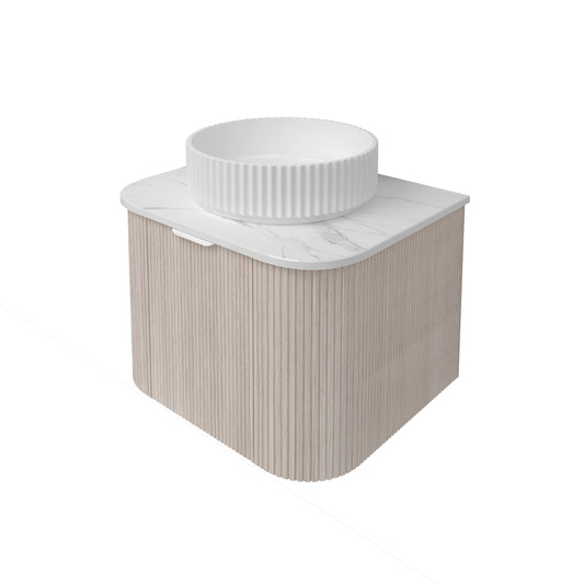Agena Fluted Wood Grain WH Vanities Coastal Oak LK-MA600W-CO
