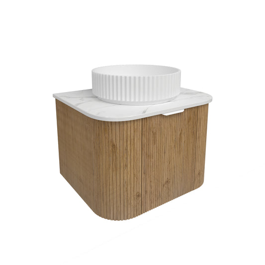 Agena Fluted Wood Grain WH Vanities Prime Oak LK-MA600W-PO