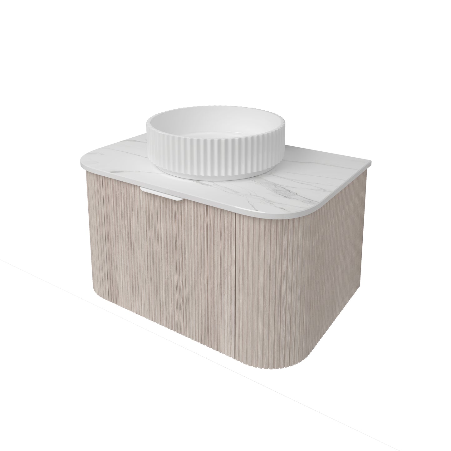Agena Fluted Wood Grain WH Vanities Coastal Oak LK-MA750W-CO
