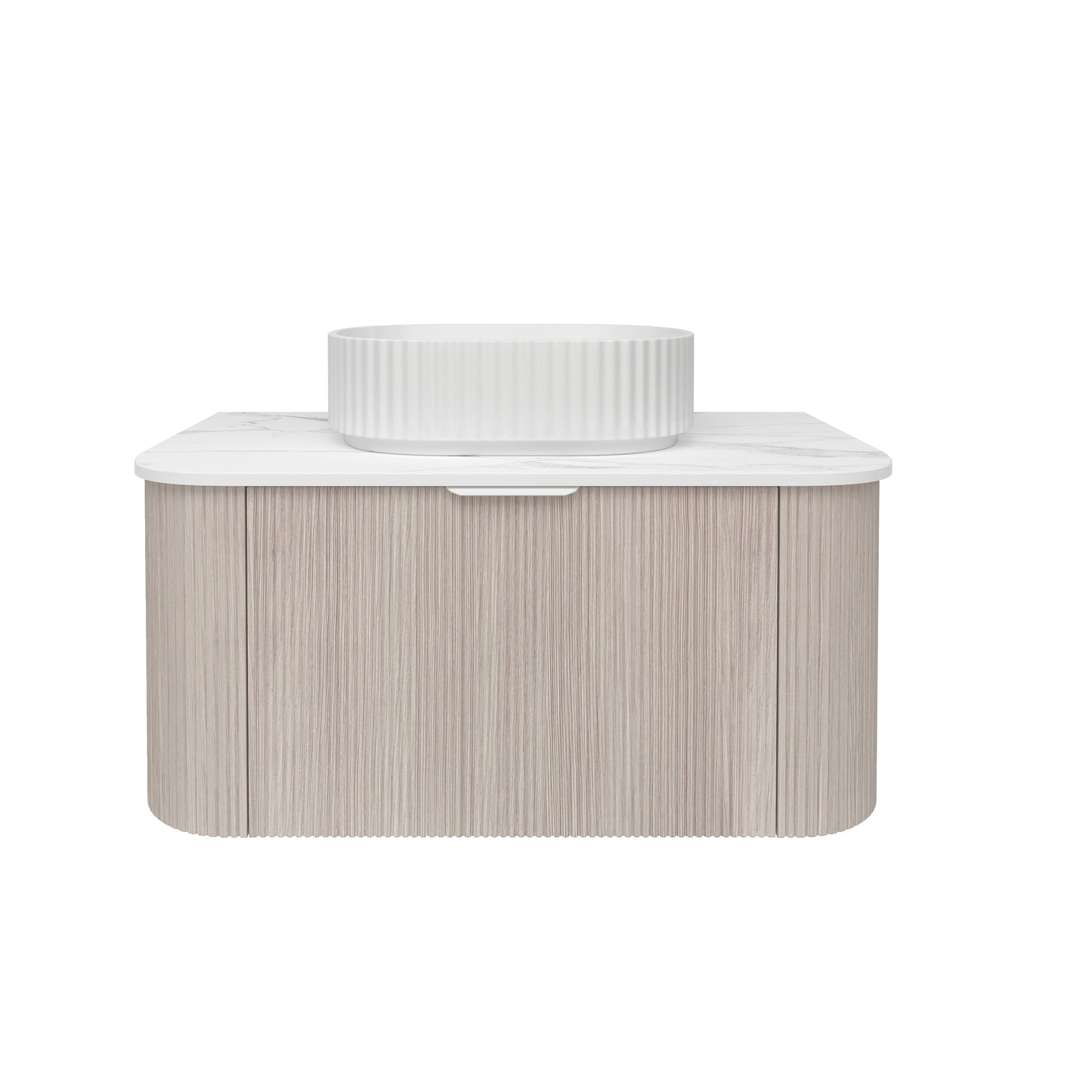 Agena Fluted Wood Grain WH Vanities Coastal Oak LK-MA900W-CO