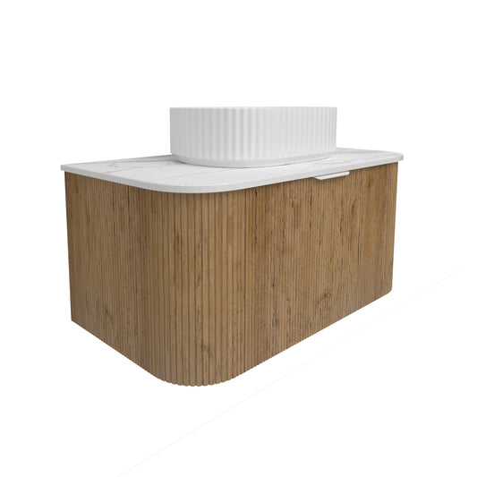 Agena Fluted Wood Grain WH Vanities Prime Oak LK-MA900W-PO