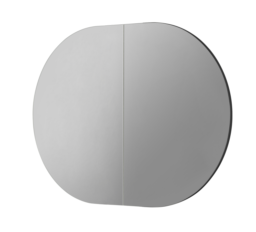 Allison Pill Shaving Cabinets 900x600x150 LK-MAPLSV9060 — Matte Black, Pill Shape Mirrors