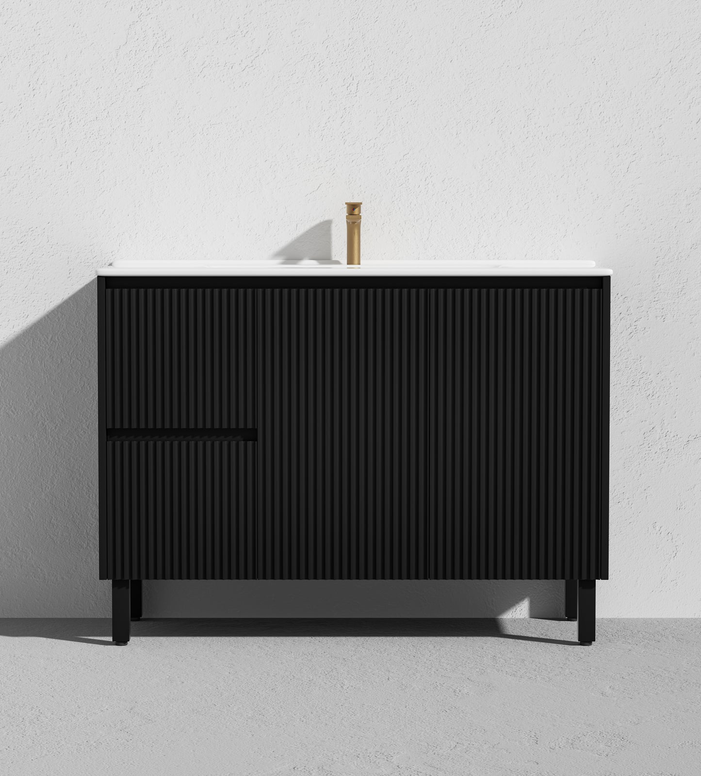 Crete Modern Free Standing Vanity Matte Black