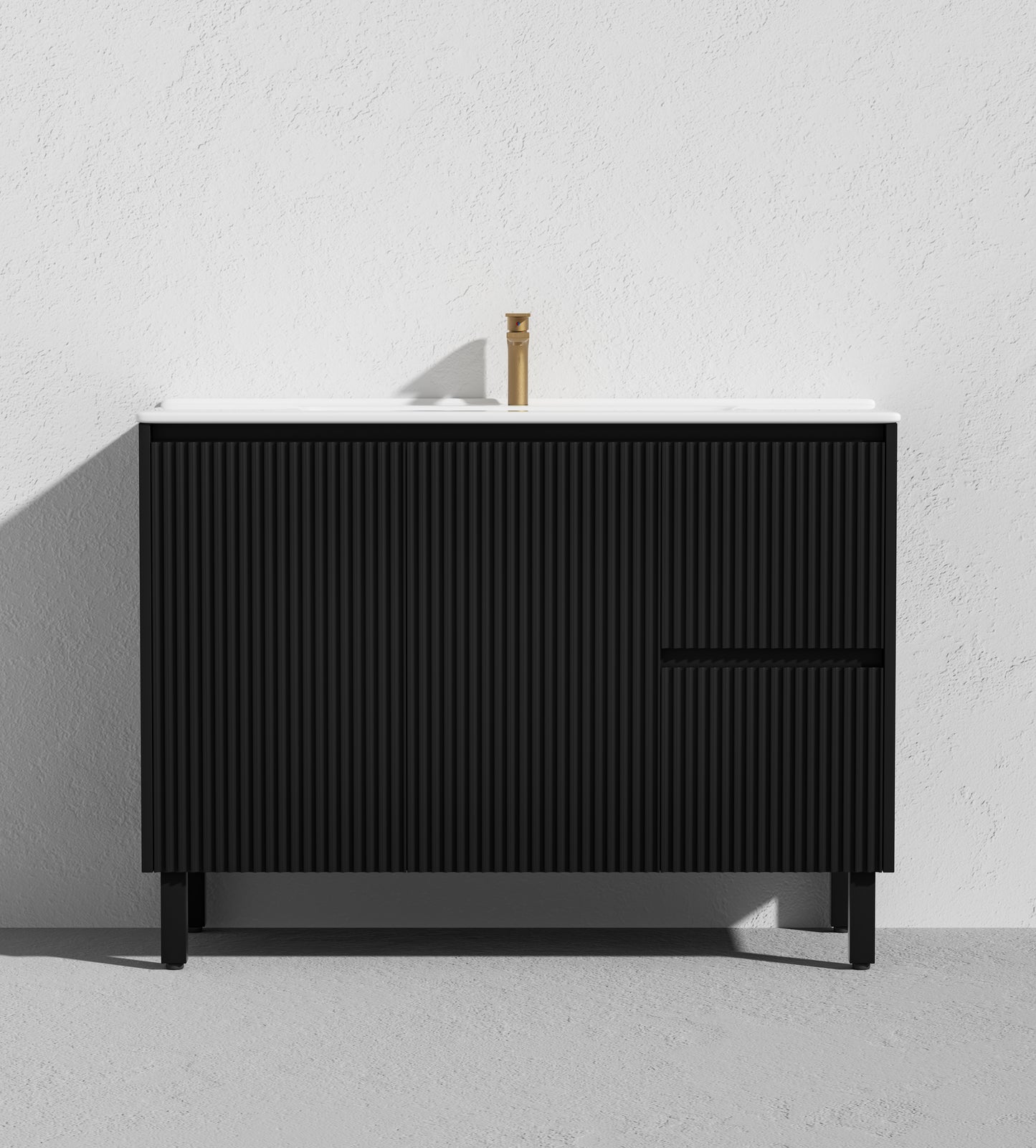 Crete Modern Free Standing Vanity Matte Black