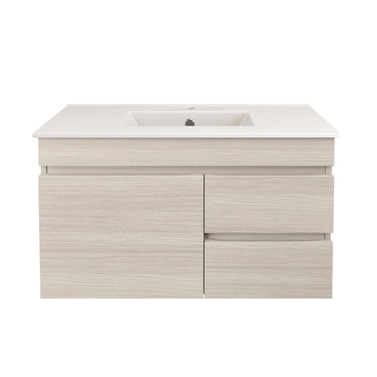 Camden Modern Wall Hung Cabinet Coastal Oak LK-MC93RW-CO