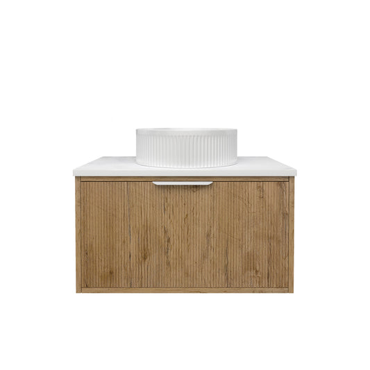 Kliff Fluted Wood Grain Vanities Prime Oak LK-MK750W-PO