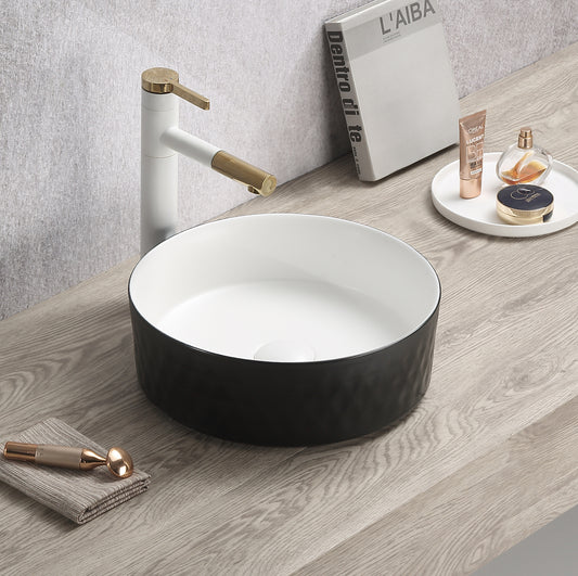 Ollia Diamond Fine Ceramic Above Counter Basin LK-ODA360-MBW