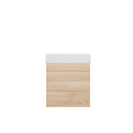 Crete Mini Wall Hung PVC Cabinet Natural Oak LK-PK45W-OAK