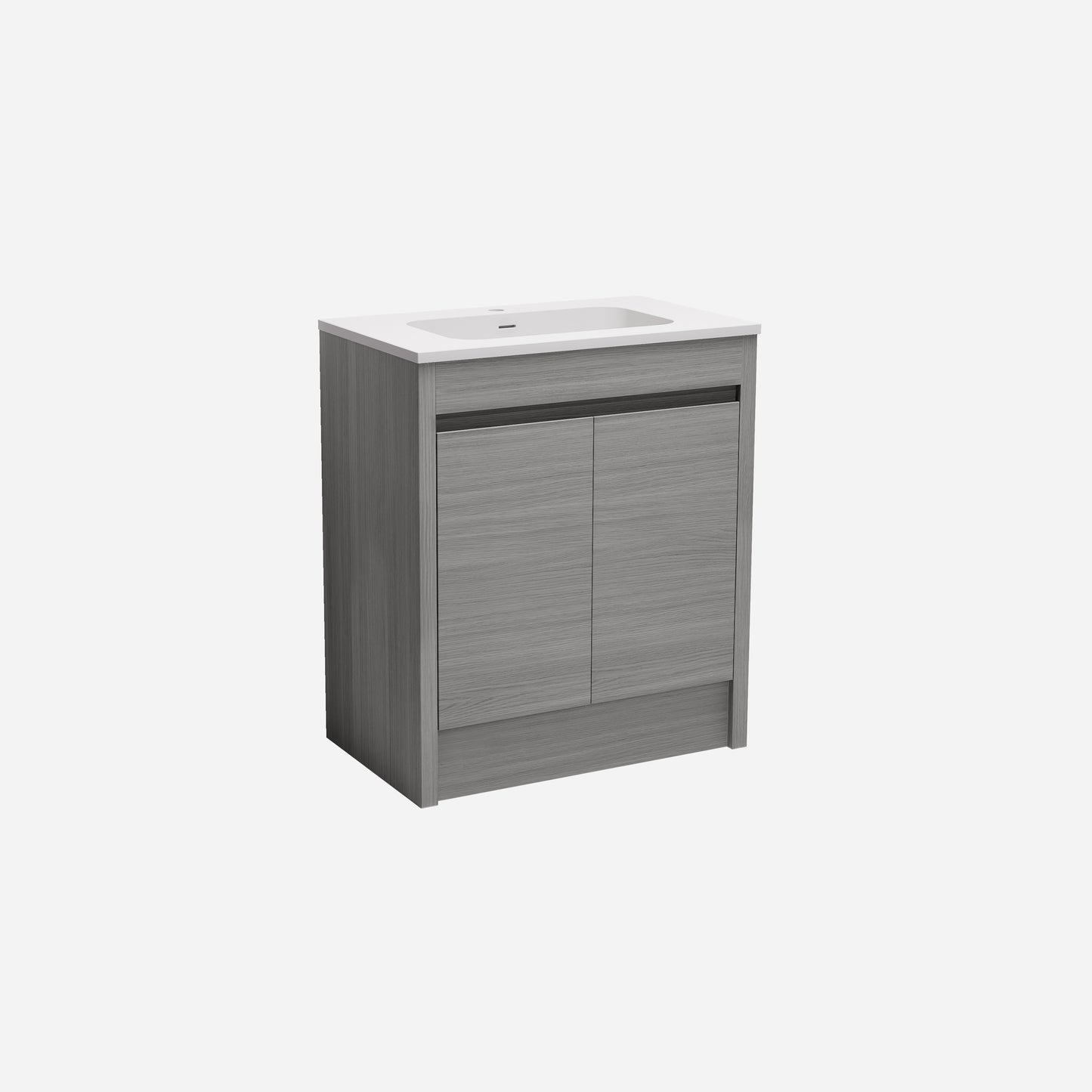 Pako Free Standing Vanity PVC Woodgrain Grey Oak Flat-pack LK-PK74L-OG