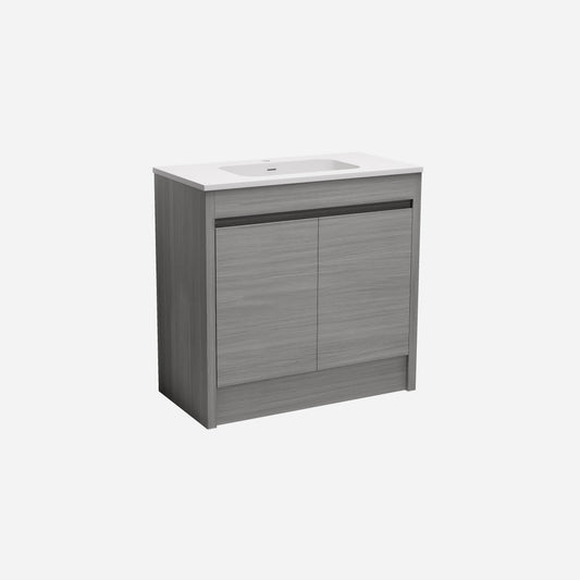 Pako Free Standing Vanity PVC Woodgrain Grey Oak Flat-pack LK-PK94L-OG