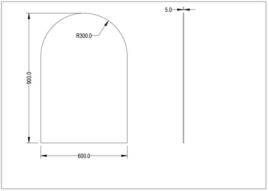 Arco Plain Mirror Pencil Edge LK-PM6090/LK-PMAR4590